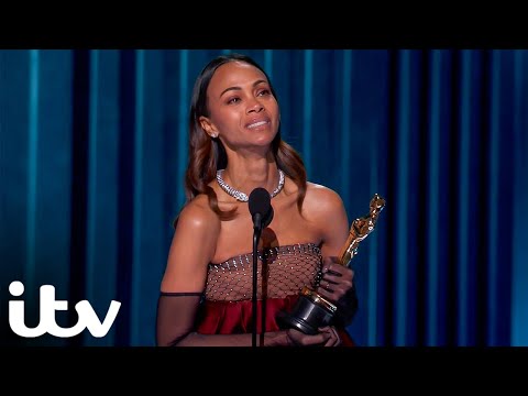 Zoe Saldaña wins Best Supporting Actress | Oscars 2025